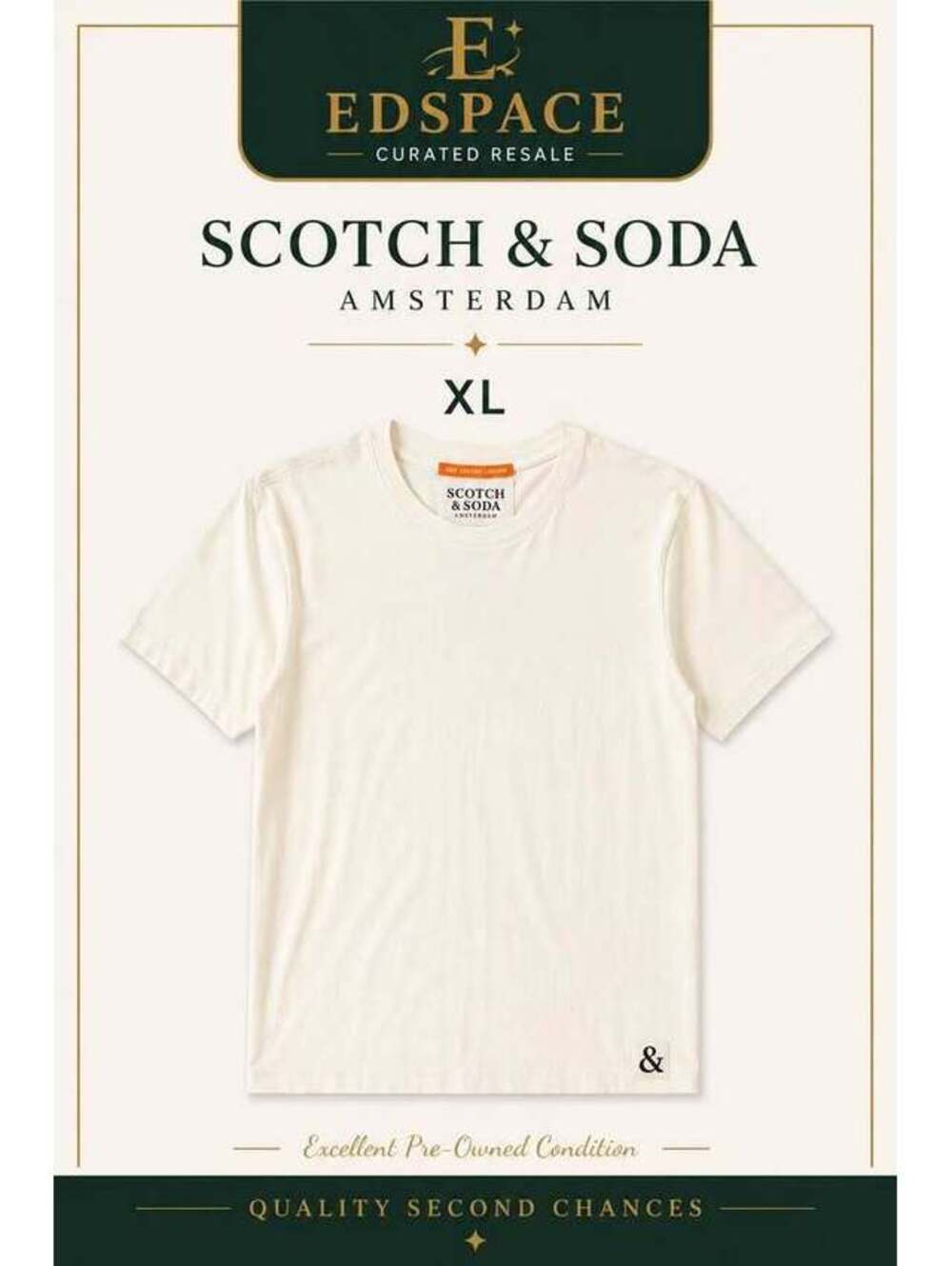 Scotch & Soda Amsterdam Men’s XL Wide Neck Short Sleeve T